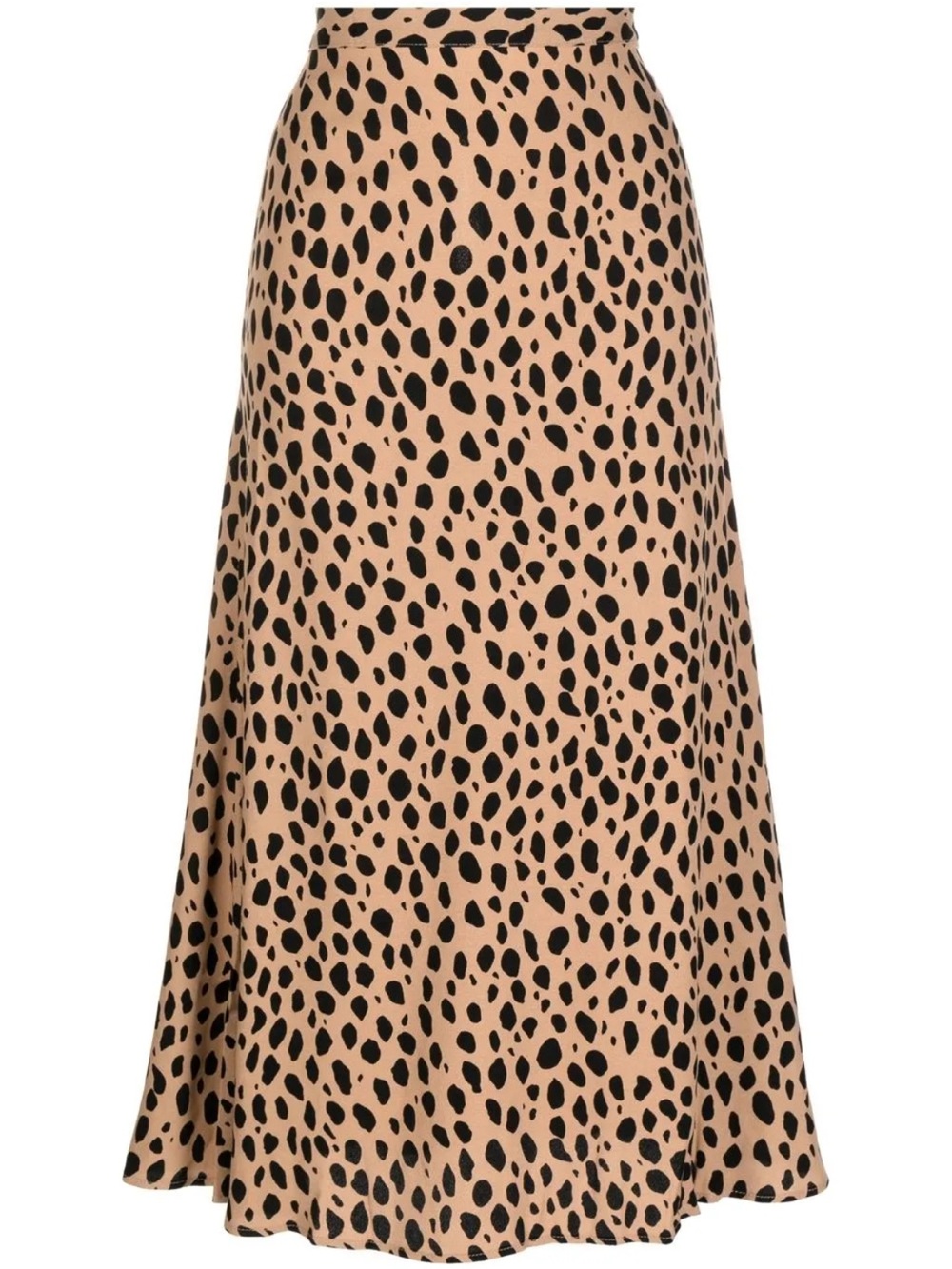 J. Crew Gwen Midi Skirt in Tan and Black Bobcat/Giraffe Print